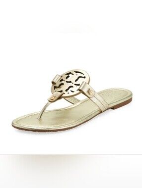Tory Burch Miller Sandals Spark Gold Size 7.5